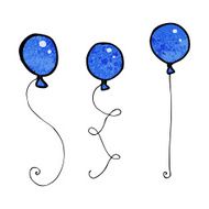 caroton blue balloons