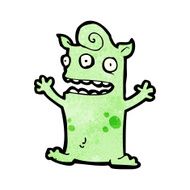 funny little monster cartoon N23