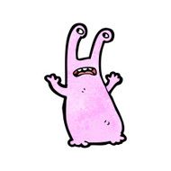 cartoon alien slug monster N10