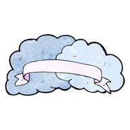 cartoon cloud with scroll banner N3