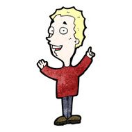 cartoon man with idea N168