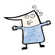 cartoon curious woman N68