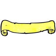 decorative scroll banner cartoon N9