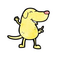 cartoon happy dog N86