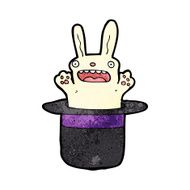 funny cartoon rabbit in hat N4