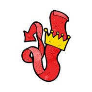 cartoon crown and scroll N5