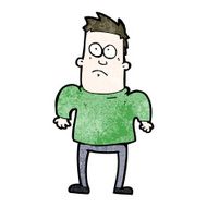 Cartoon Man Shrugging Shoulders N67