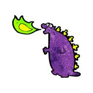 Cartoon Fire Breathing Monster N5
