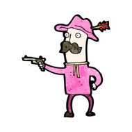 cartoon pink cowboy N4