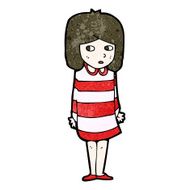 cartoon anxious girl N2