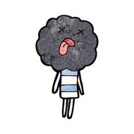 cute cartoon cloud head creauture N12
