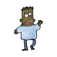 Cartoon Man Waving Goodbye N5