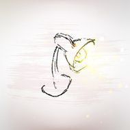 Rough sketch of a lamp Grungy style