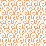 Seamless pattern with abstract doodle curly ornament
