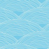 Seamless pattern with abstract doodle wavy scale texture