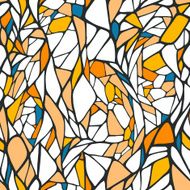 Seamless pattern with hand drawn abstract geometric ornament N2