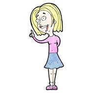 cartoon woman asking question N89