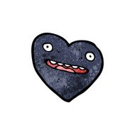 cartoon black heart N11