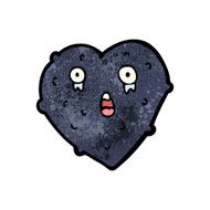 cartoon black heart N13
