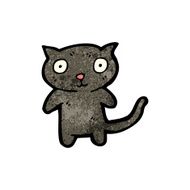 cute black cat cartoon N8
