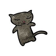 cute black cat cartoon N9