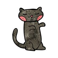 cute black cat cartoon N12