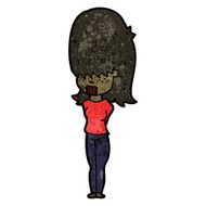 cartoon teen girl with big hair N2