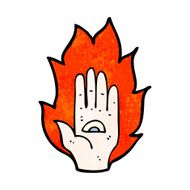 mystic hand symbol cartoon N5