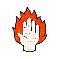 mystic hand symbol cartoon N6