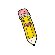 Pencil Cartoon Character N14