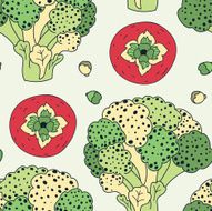 Vegetables seamless pattern N5