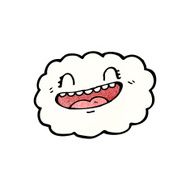 happy cartoon cloud N33