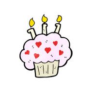 cartoon cupcake N143