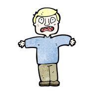 cartoon frightened man N112