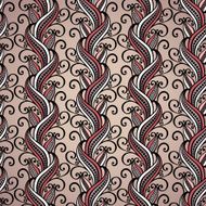 Seamless Floral Pattern (Vector) Hand Drawn Texture N107