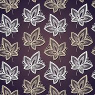 Seamless Floral Pattern (Vector) Hand Drawn Texture N109