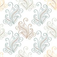 Seamless Floral Pattern (Vector) Hand Drawn Texture N114