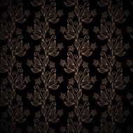 Seamless Floral Pattern (Vector) Hand Drawn Texture N115