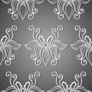 Seamless Floral Pattern (Vector) Hand Drawn Texture N116
