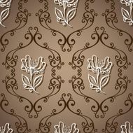 Seamless Floral Pattern (Vector) Hand Drawn Texture N118