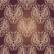 Seamless Floral Pattern (Vector) Hand Drawn Texture N122