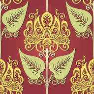 Seamless Floral Pattern (Vector) Hand Drawn Texture N125