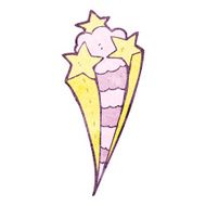 cartoon shooting stars decoration N2