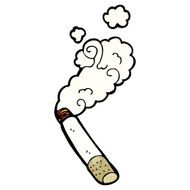 Cartoon Smoking Cigarette N9