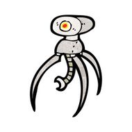 cartoon futuristic robot N8
