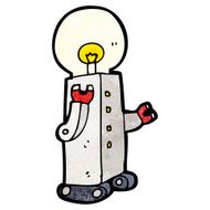 cartoon futuristic robot N11