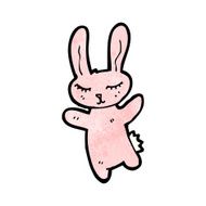 cartoon pink rabbit N44