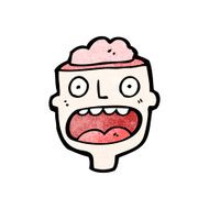 cartoon man with exposed brain N3