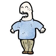 cartoon bald man N20
