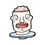 cartoon head on plate N3